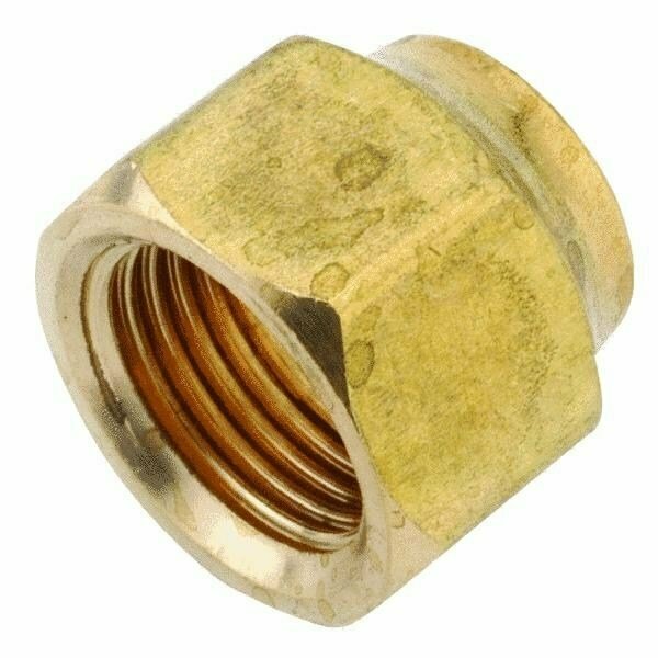Anderson Metals 3952702 Nut, 1/4 in, Flare, Brass 93095872